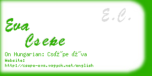 eva csepe business card